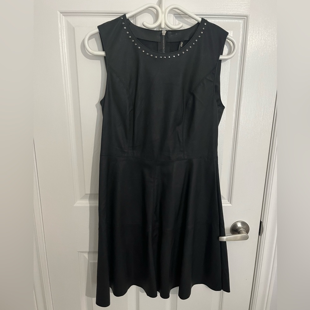 Pleather Only Dress - missing one stud at top of neck - brand new without tags